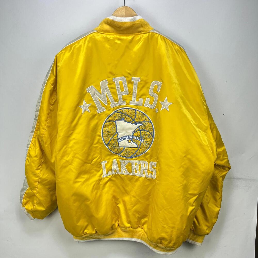 Vintage Minneapolis Lakers Sand Bomber Jacket NBA 2XL